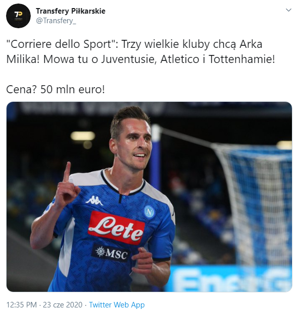 ''Corriere dello Sport'': TRZY WIELKIE KLUBY CHCĄ MILIKA!